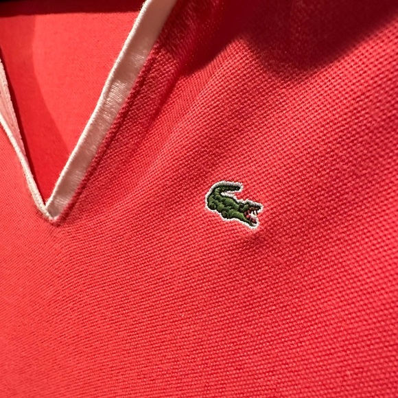 Lacoste Sleeveless Pipped and Tipped Solid Polo Dress size 40 - Picture 6 of 8